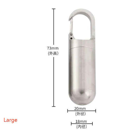 Portable Waterproof Stainless Steel Pill Box